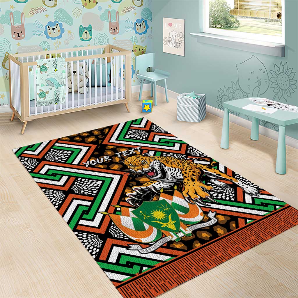 Personalized Afro Niger Area Rug Leopard Ankara African Pattern LT14
