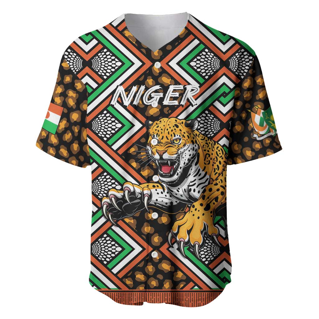 Personalized Afro Niger Baseball Jersey Leopard Ankara African Pattern LT14