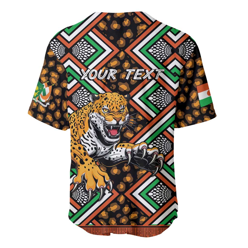 Personalized Afro Niger Baseball Jersey Leopard Ankara African Pattern LT14
