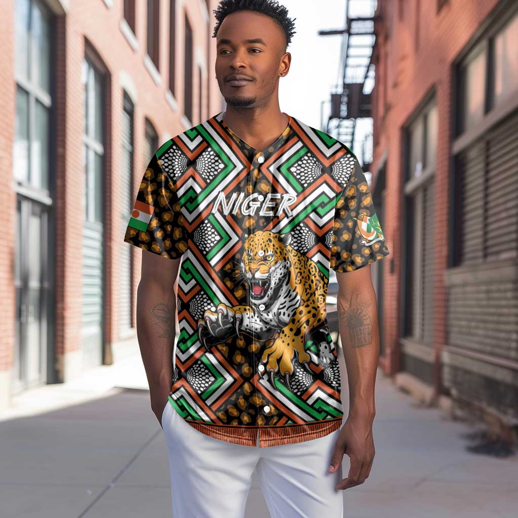 Personalized Afro Niger Baseball Jersey Leopard Ankara African Pattern LT14