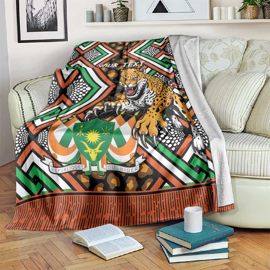Personalized Afro Niger Blanket Leopard Ankara African Pattern LT14