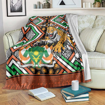 Personalized Afro Niger Blanket Leopard Ankara African Pattern LT14