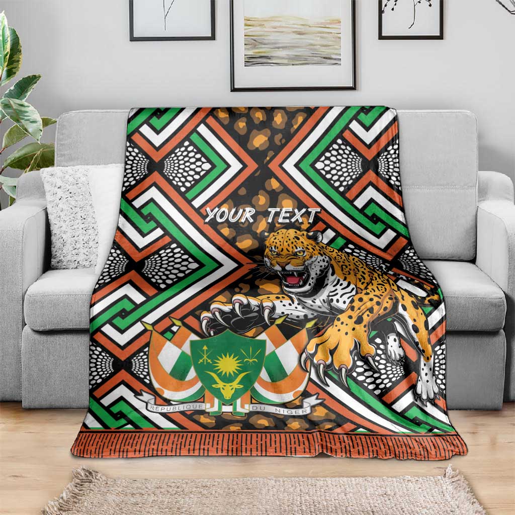 Personalized Afro Niger Blanket Leopard Ankara African Pattern LT14