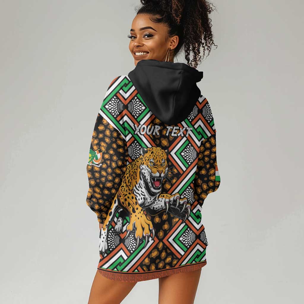 Personalized Afro Niger Hoodie Dress Leopard Ankara African Pattern LT14