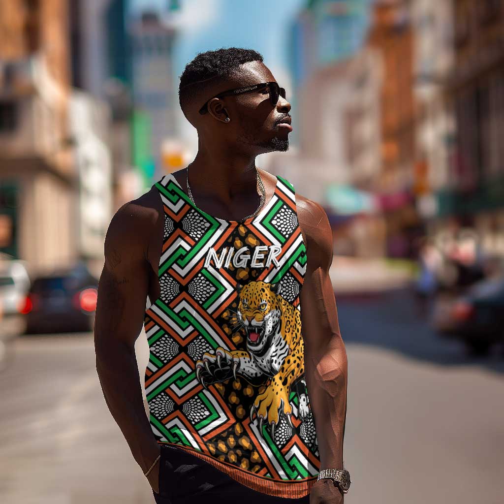 Personalized Afro Niger Men Tank Top Leopard Ankara African Pattern LT14