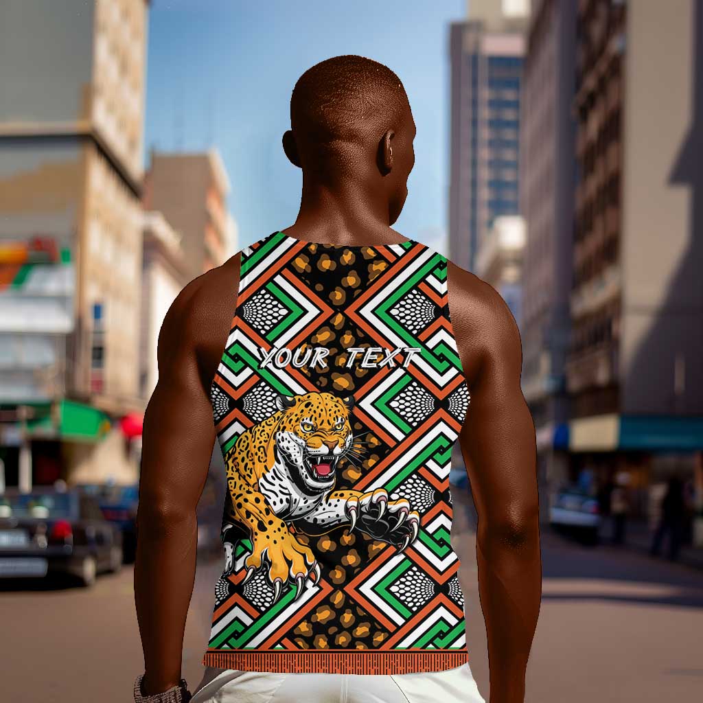 Personalized Afro Niger Men Tank Top Leopard Ankara African Pattern LT14