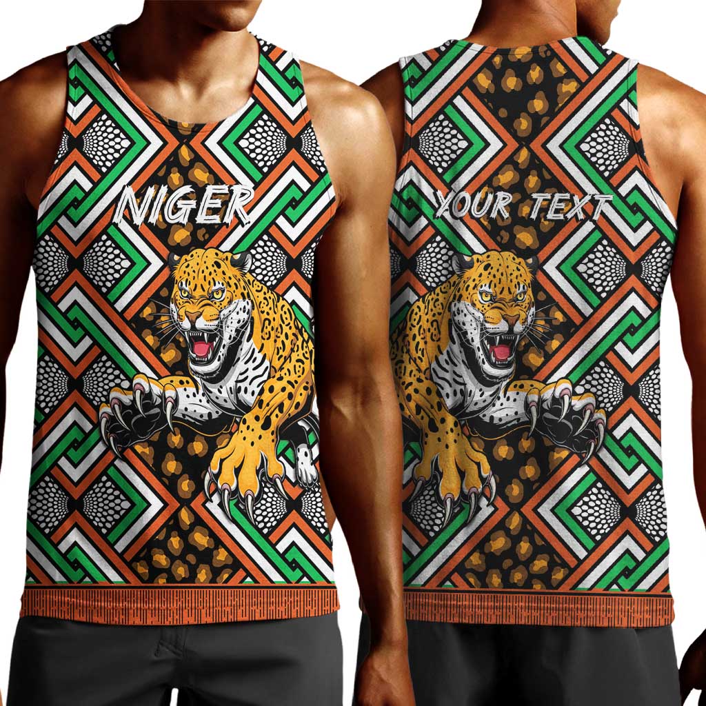 Personalized Afro Niger Men Tank Top Leopard Ankara African Pattern LT14