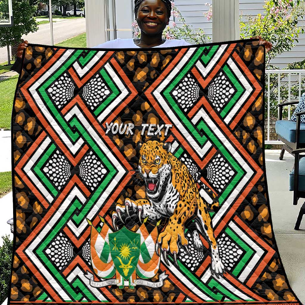 Personalized Afro Niger Quilt Leopard Ankara African Pattern LT14