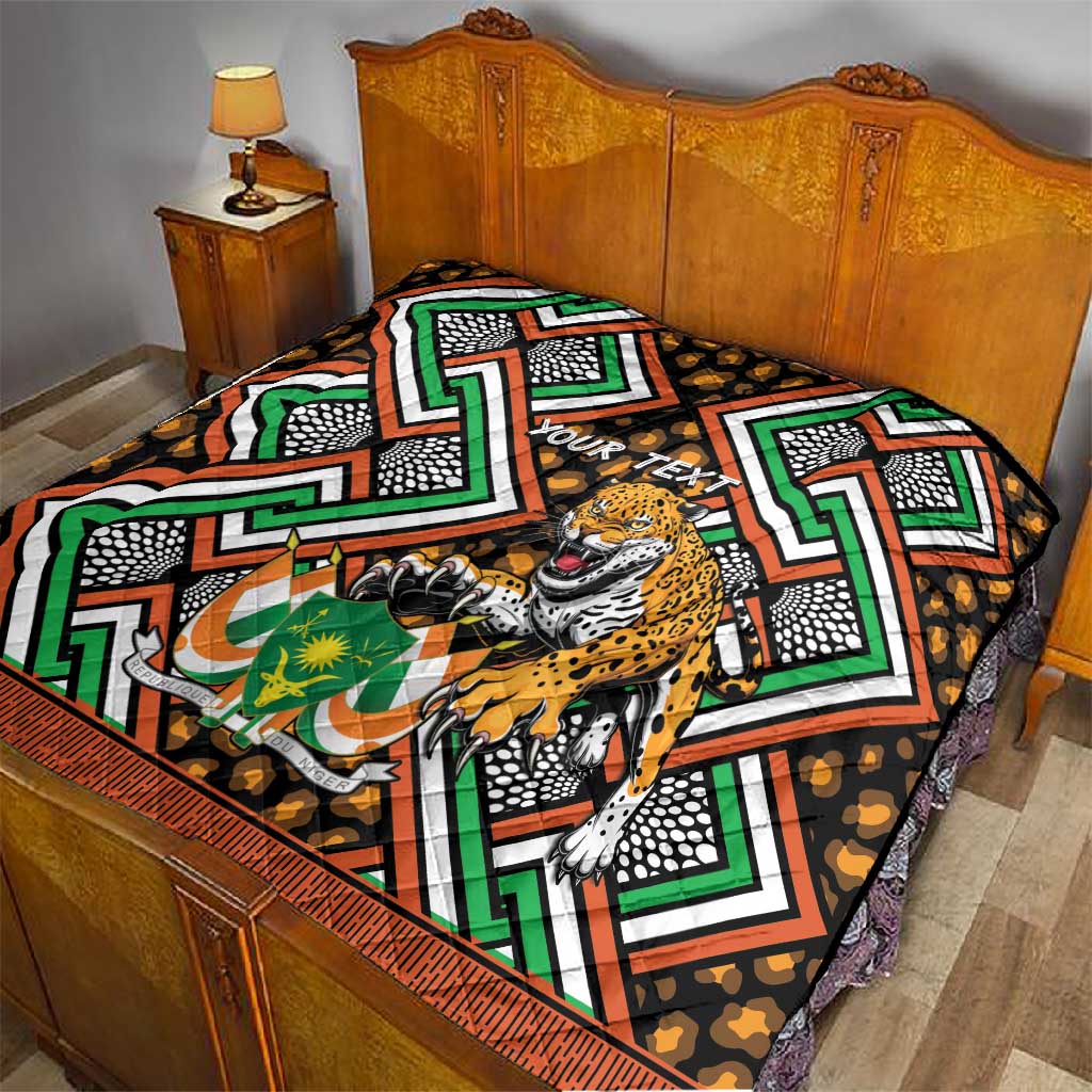 Personalized Afro Niger Quilt Leopard Ankara African Pattern LT14