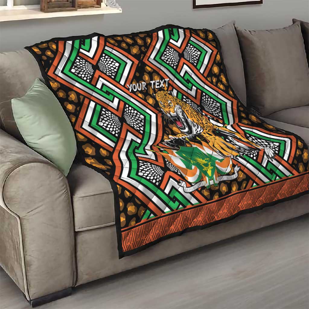 Personalized Afro Niger Quilt Leopard Ankara African Pattern LT14