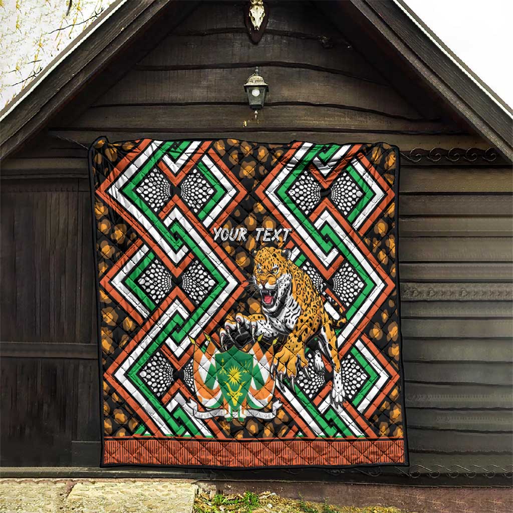 Personalized Afro Niger Quilt Leopard Ankara African Pattern LT14