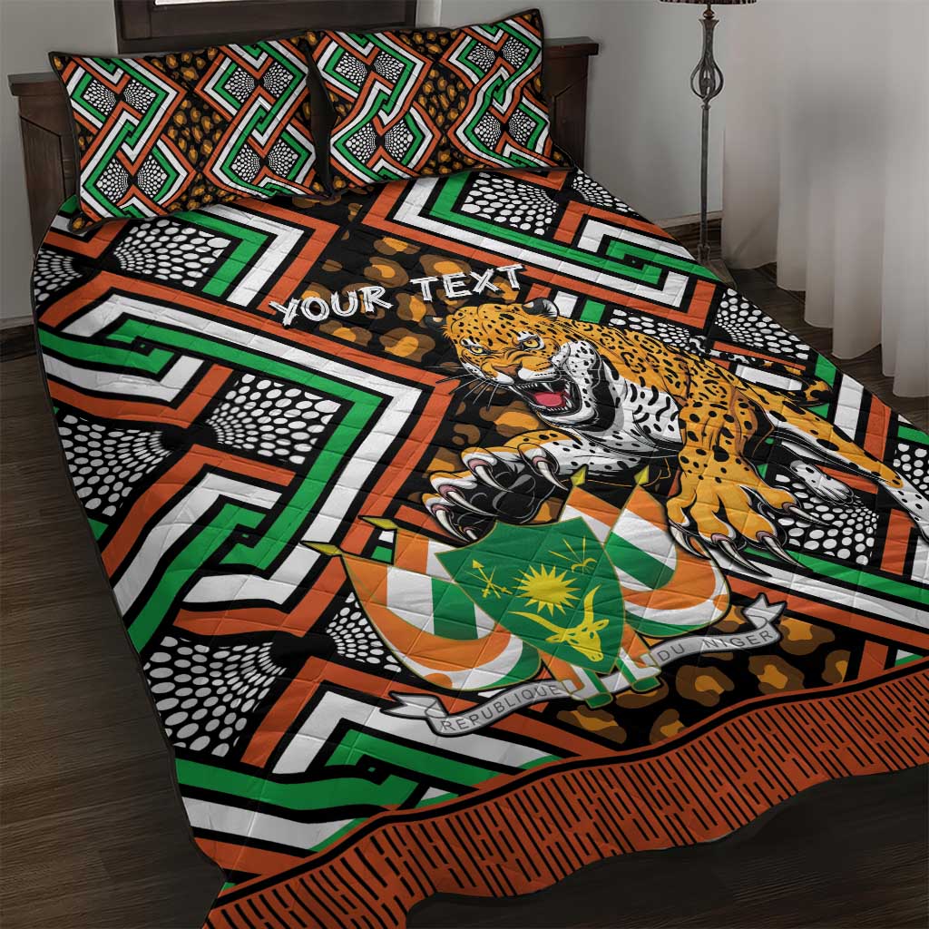 Personalized Afro Niger Quilt Bed Set Leopard Ankara African Pattern LT14