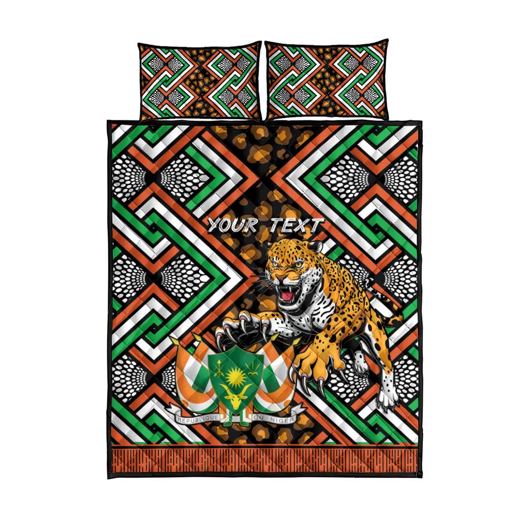 Personalized Afro Niger Quilt Bed Set Leopard Ankara African Pattern LT14