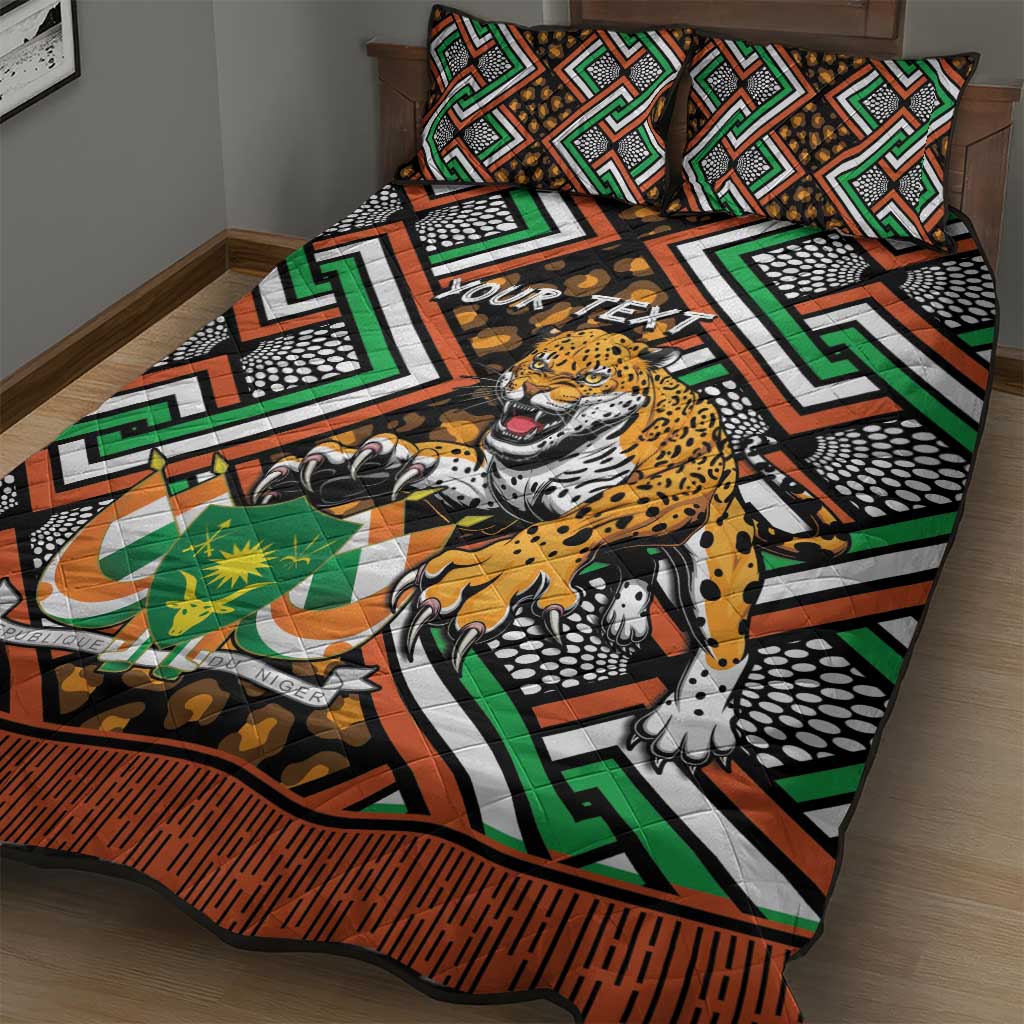 Personalized Afro Niger Quilt Bed Set Leopard Ankara African Pattern LT14