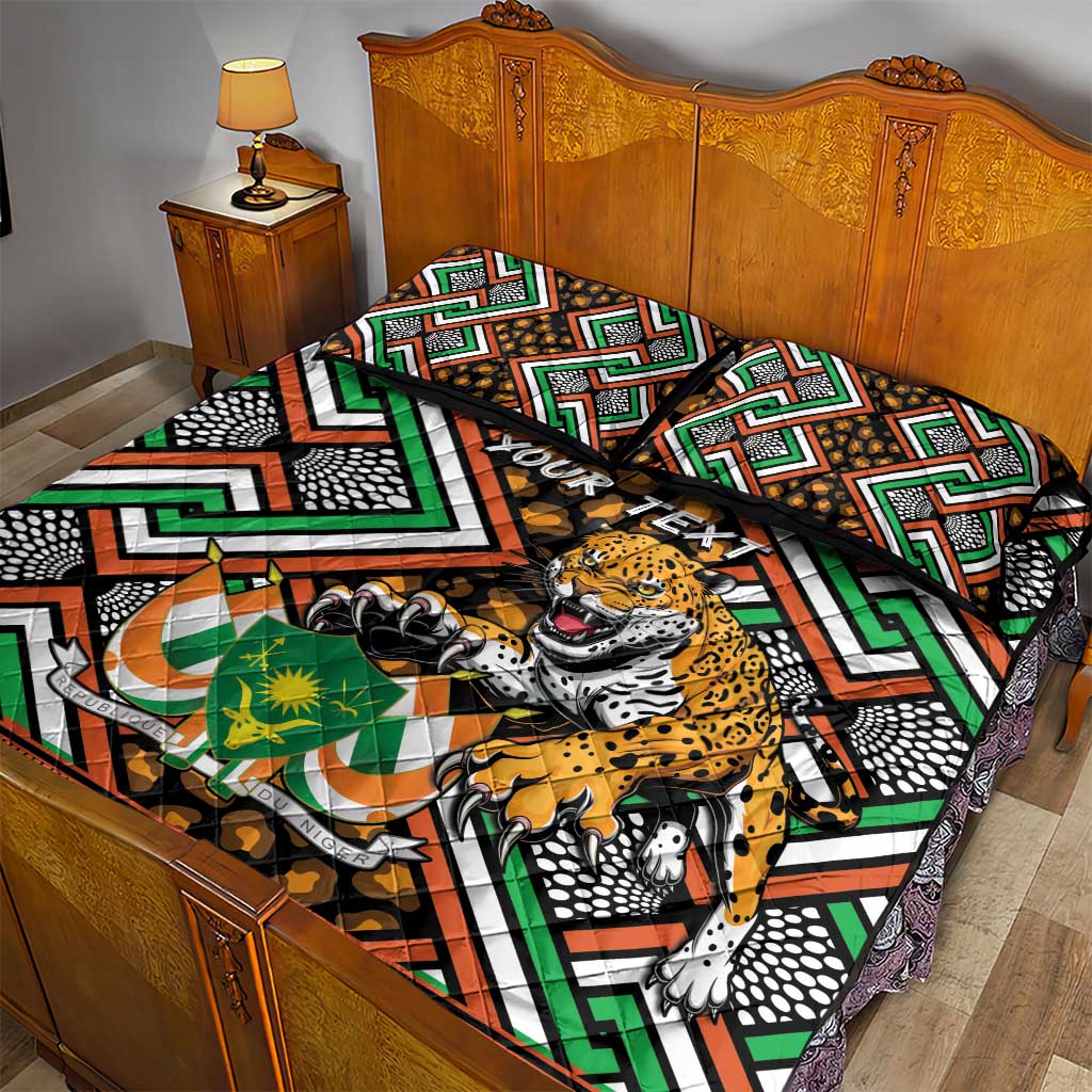Personalized Afro Niger Quilt Bed Set Leopard Ankara African Pattern LT14