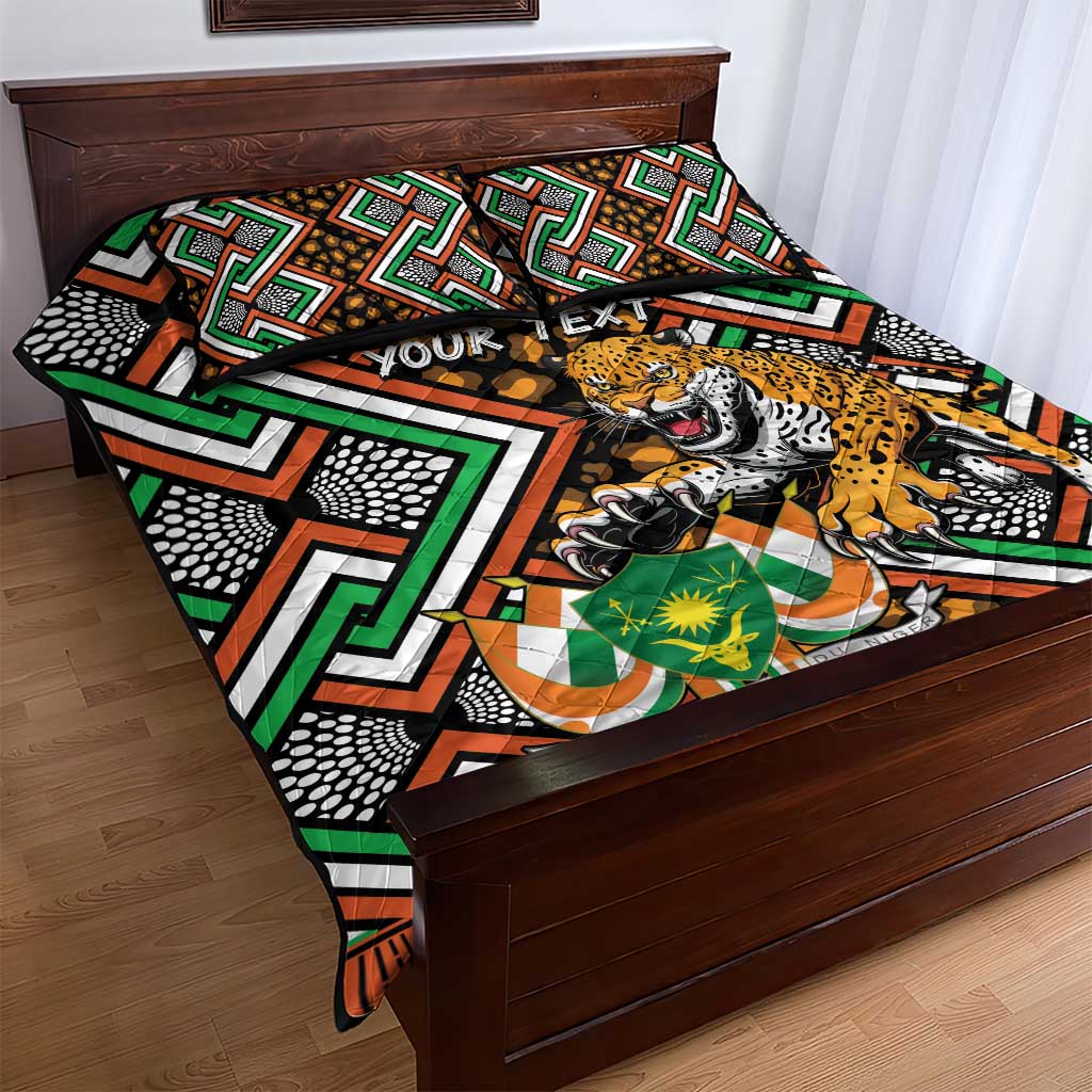 Personalized Afro Niger Quilt Bed Set Leopard Ankara African Pattern LT14