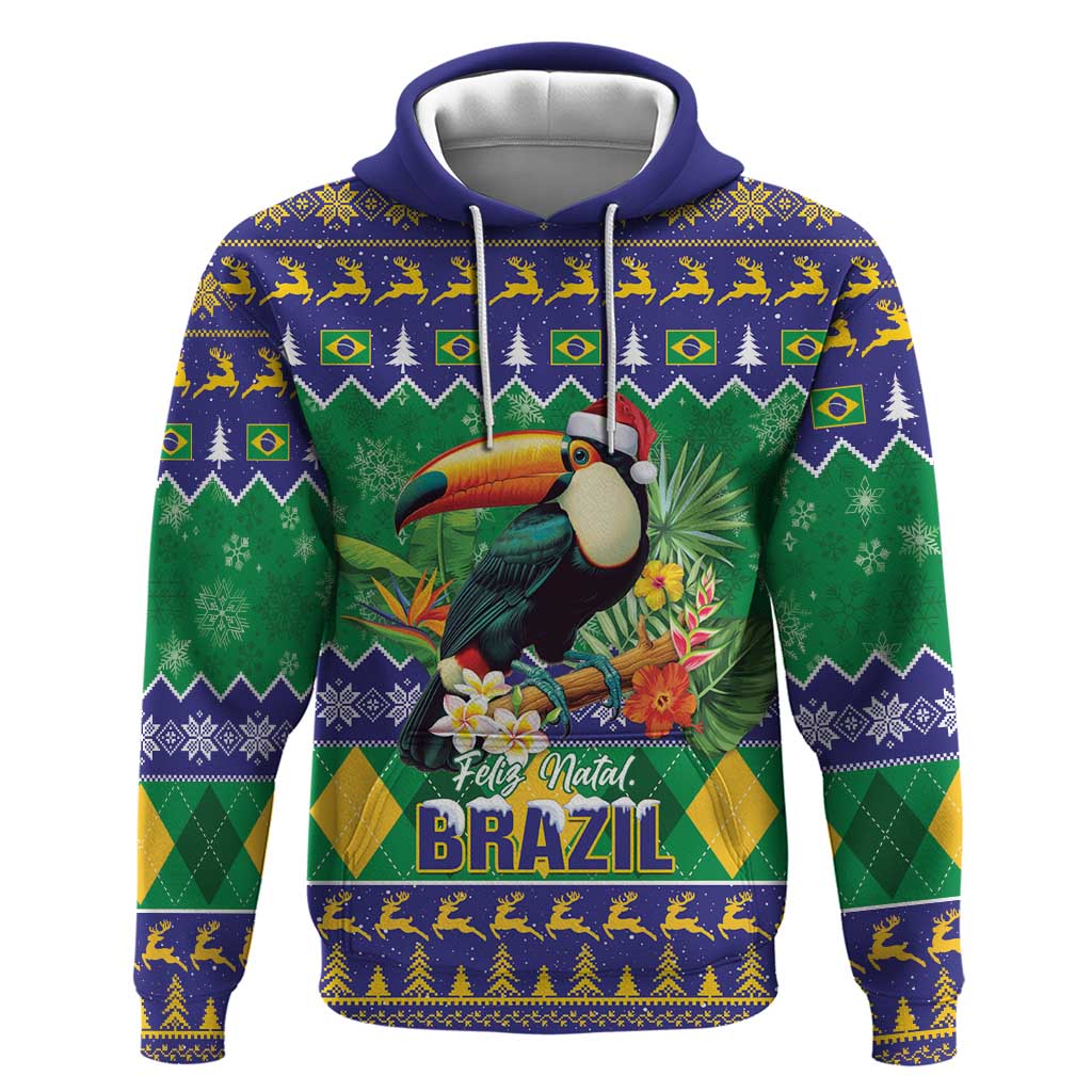 Brazil Christmas Hoodie Toco Toucan Feliz Natal LT14