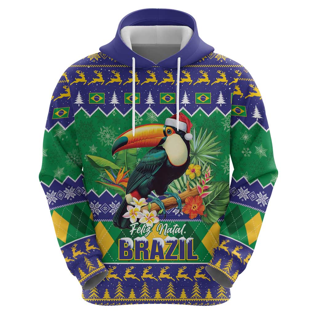 Brazil Christmas Hoodie Toco Toucan Feliz Natal LT14