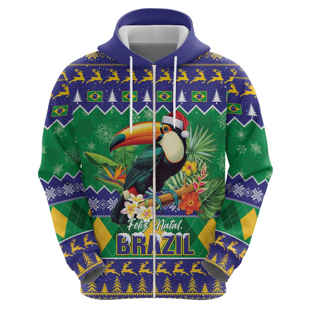 Brazil Christmas Hoodie Toco Toucan Feliz Natal LT14