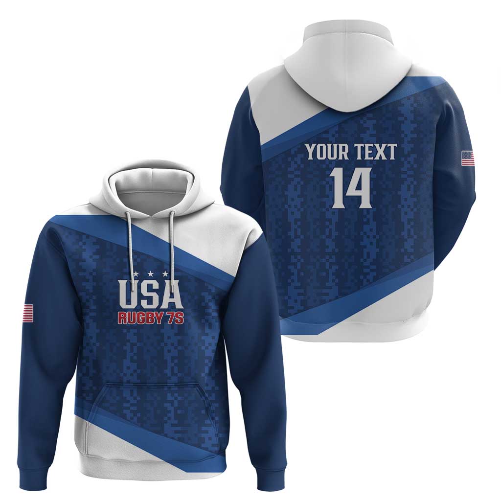 Custom USA Rugby 2025 Hoodie Go Champions Eagles LT14