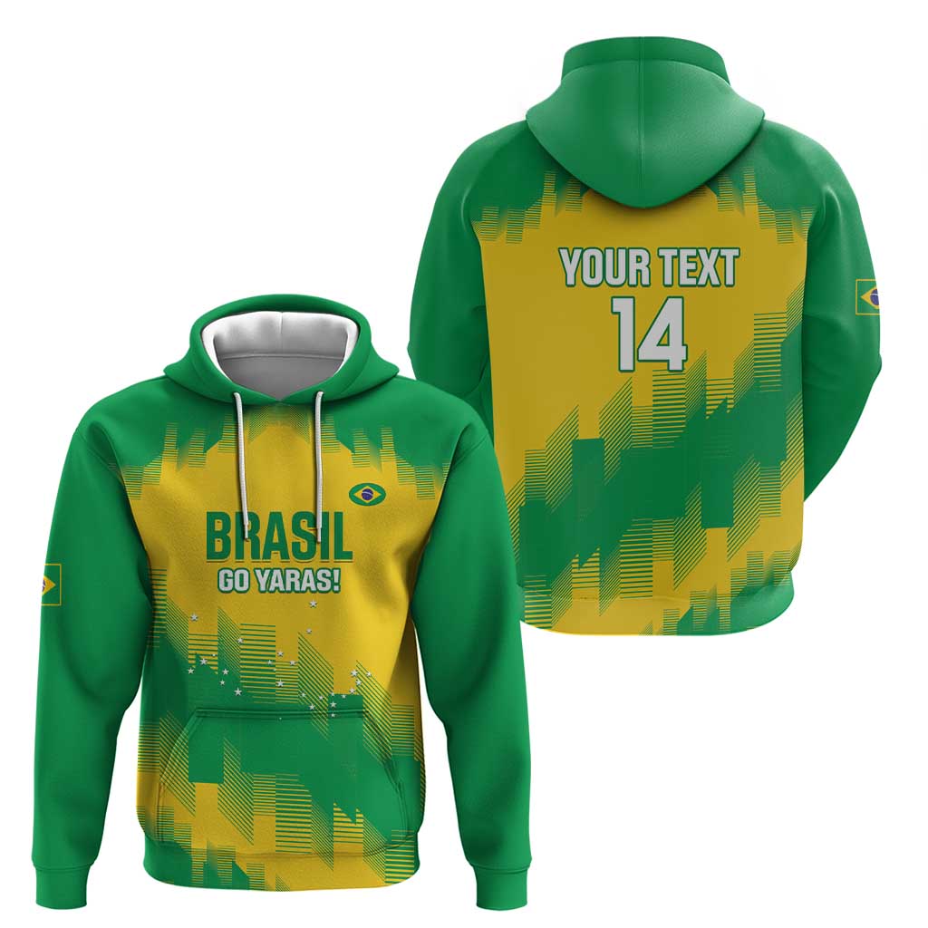 Custom Brasil Rugby 2025 Hoodie Go Champions Yaras LT14
