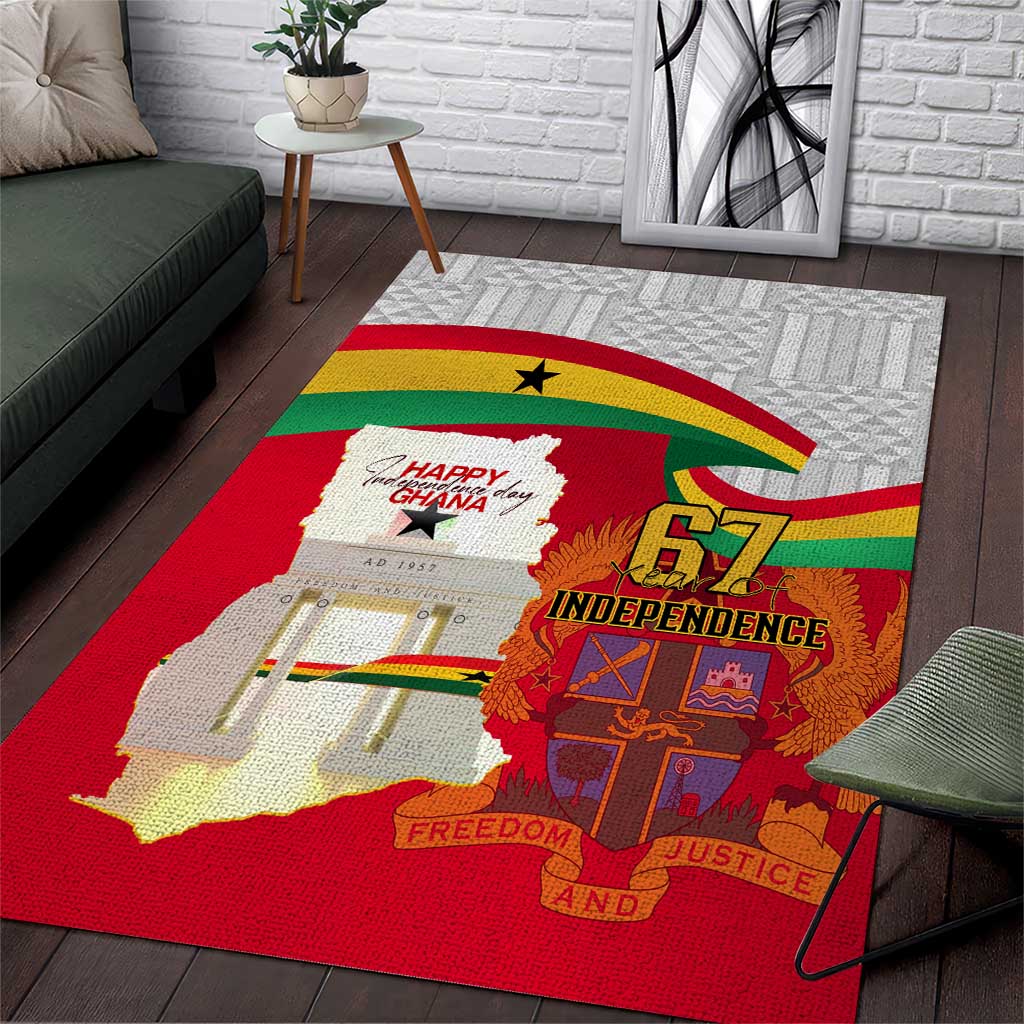 Ghana Independence Day Area Rug Gana Map Happy 67 Years Anniversary LT14