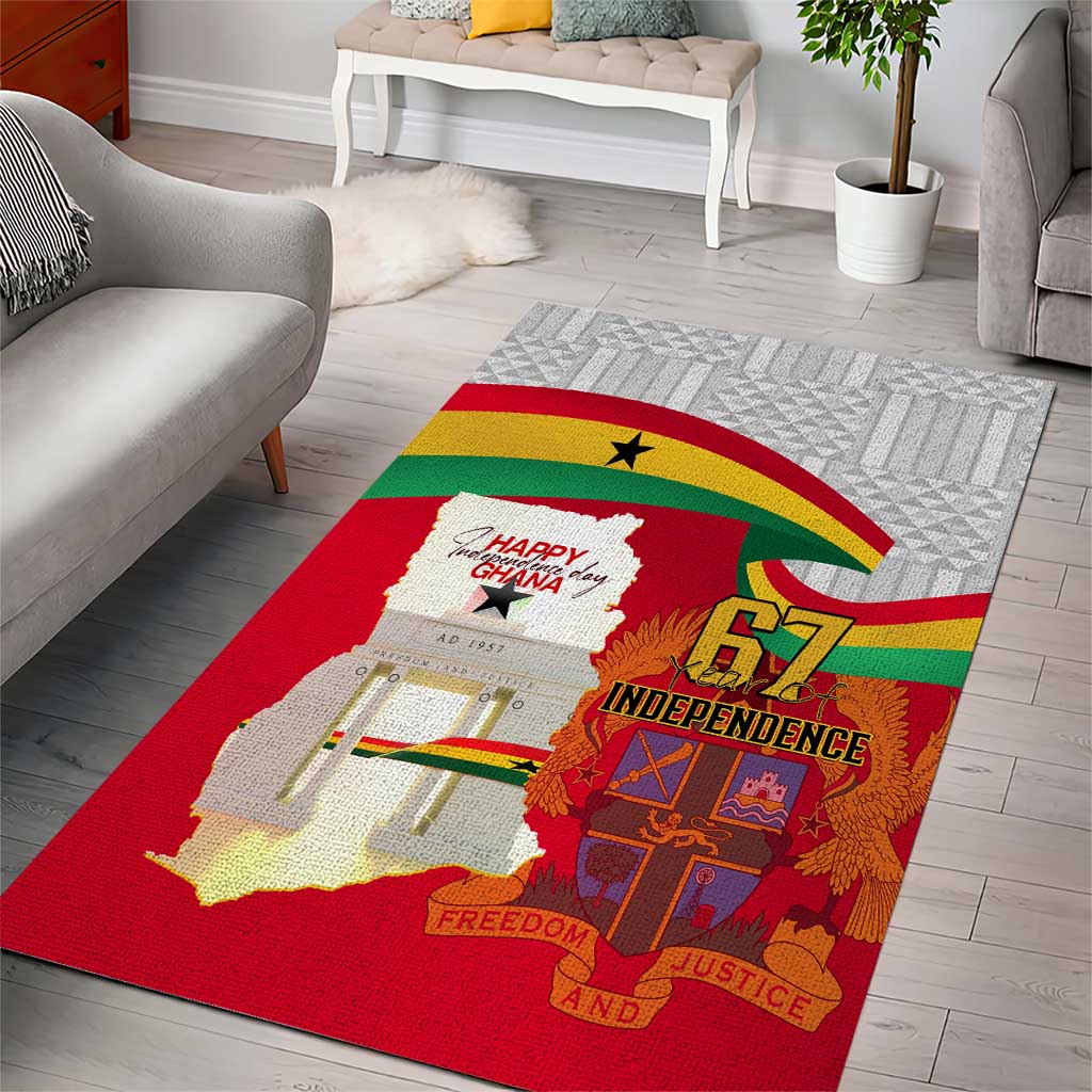 Ghana Independence Day Area Rug Gana Map Happy 67 Years Anniversary LT14