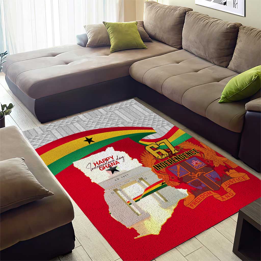 Ghana Independence Day Area Rug Gana Map Happy 67 Years Anniversary LT14