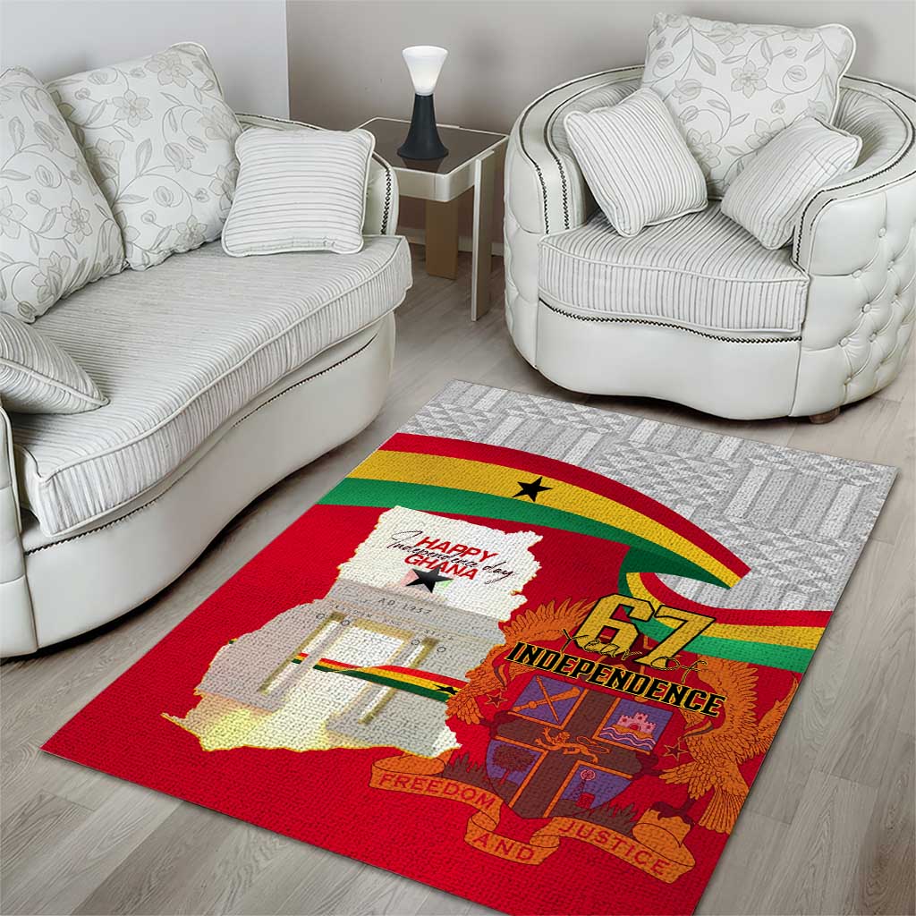 Ghana Independence Day Area Rug Gana Map Happy 67 Years Anniversary LT14