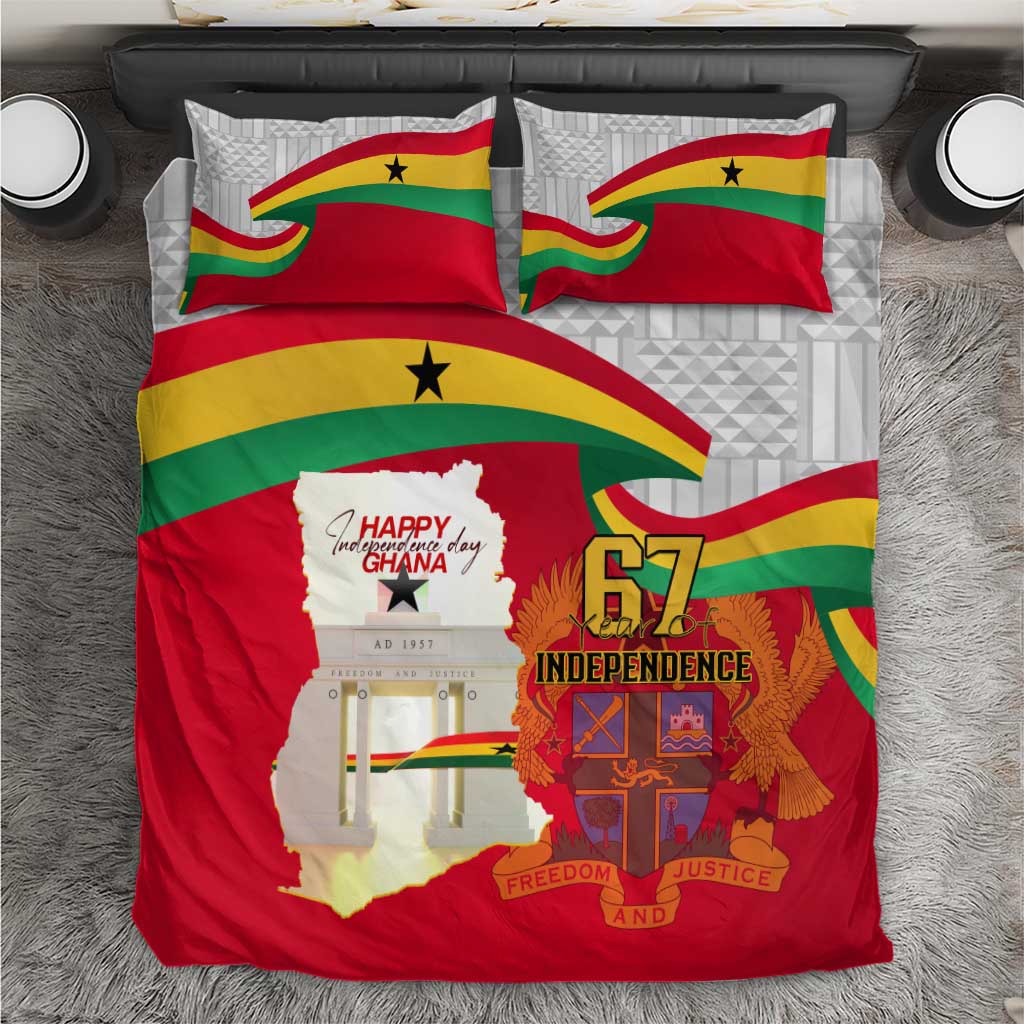 Ghana Independence Day Bedding Set Gana Map Happy 67 Years Anniversary LT14