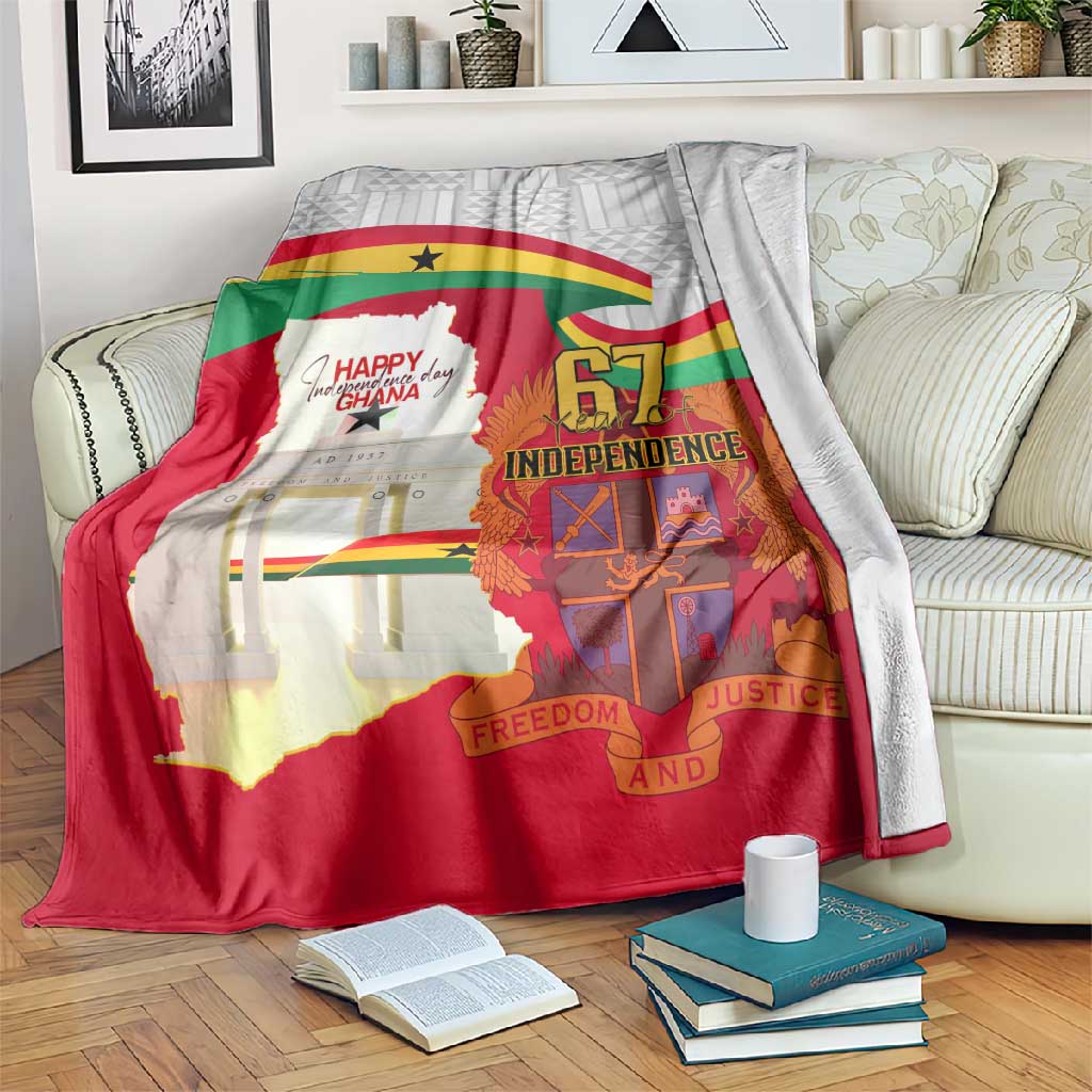Ghana Independence Day Blanket Gana Map Happy 67 Years Anniversary LT14