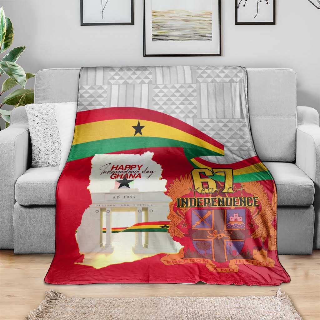 Ghana Independence Day Blanket Gana Map Happy 67 Years Anniversary LT14