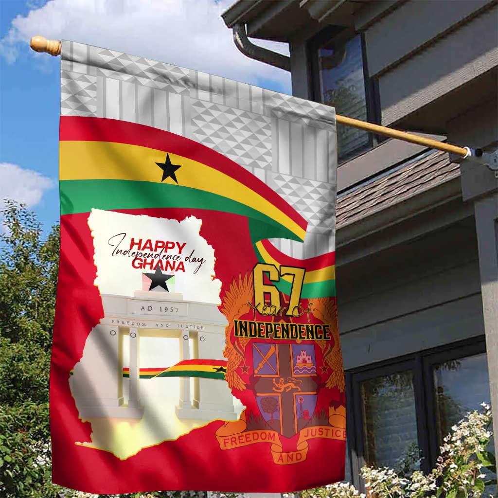 Ghana Independence Day Garden Flag Gana Map Happy 67 Years Anniversary LT14