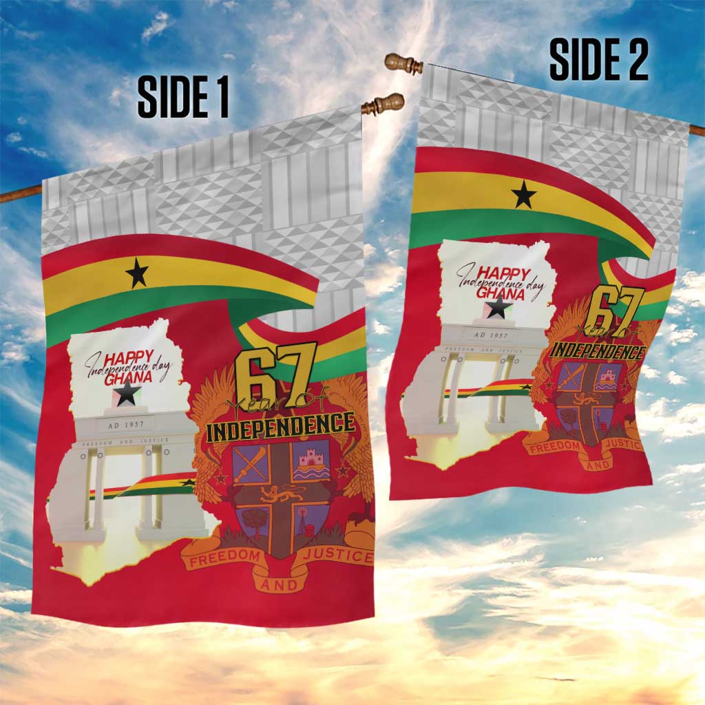 Ghana Independence Day Garden Flag Gana Map Happy 67 Years Anniversary LT14