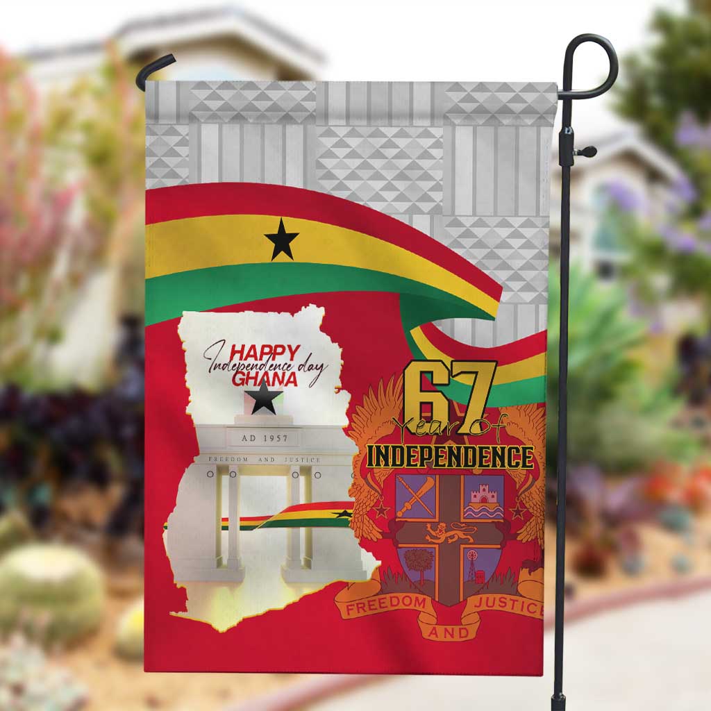 Ghana Independence Day Garden Flag Gana Map Happy 67 Years Anniversary LT14