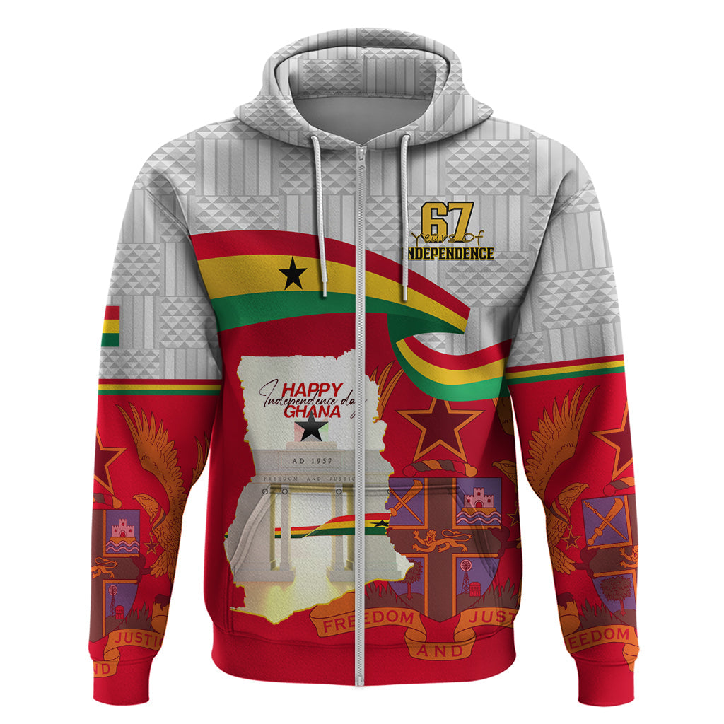 Ghana Independence Day Hoodie Gana Map Happy 67 Years Anniversary LT14