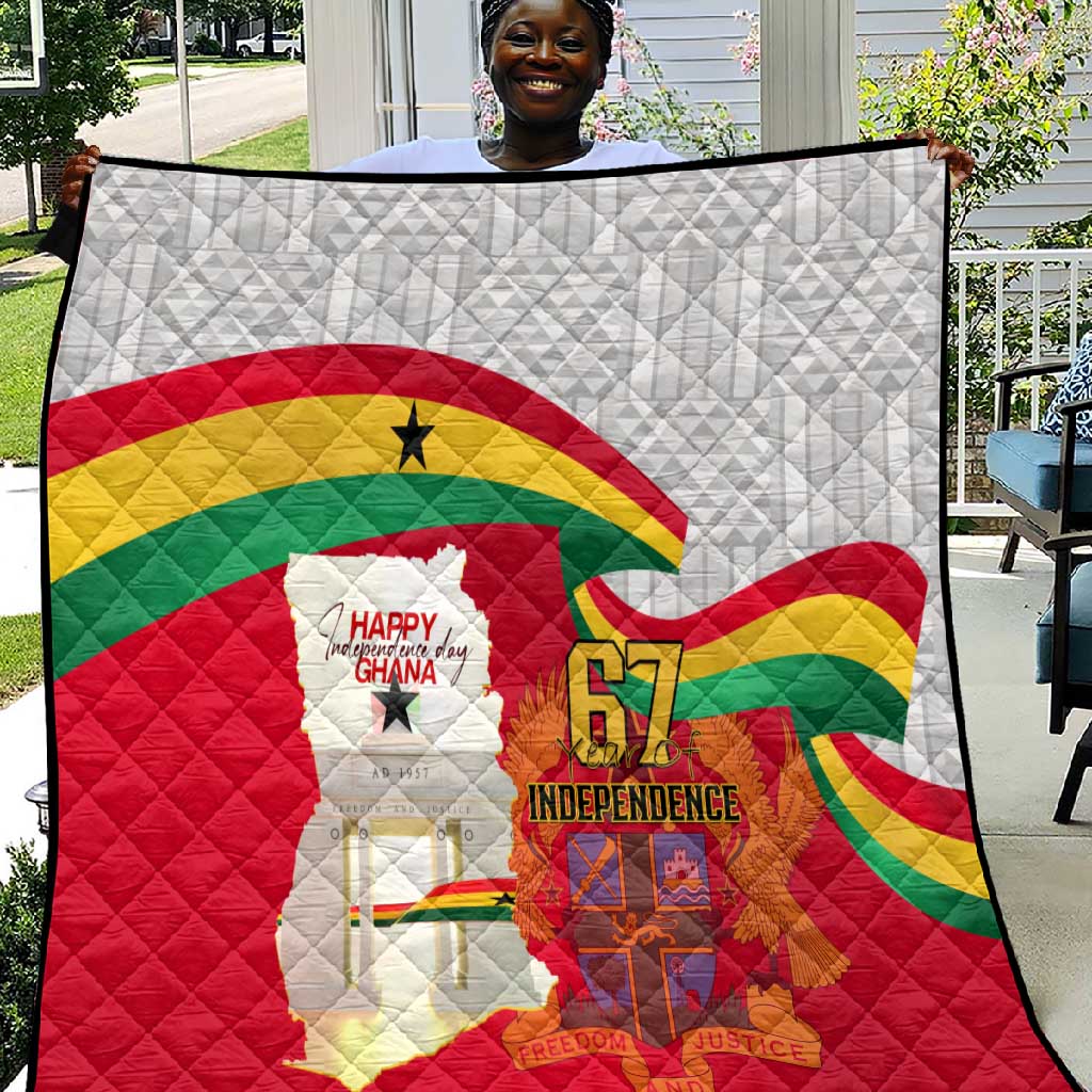 Ghana Independence Day Quilt Gana Map Happy 67 Years Anniversary LT14