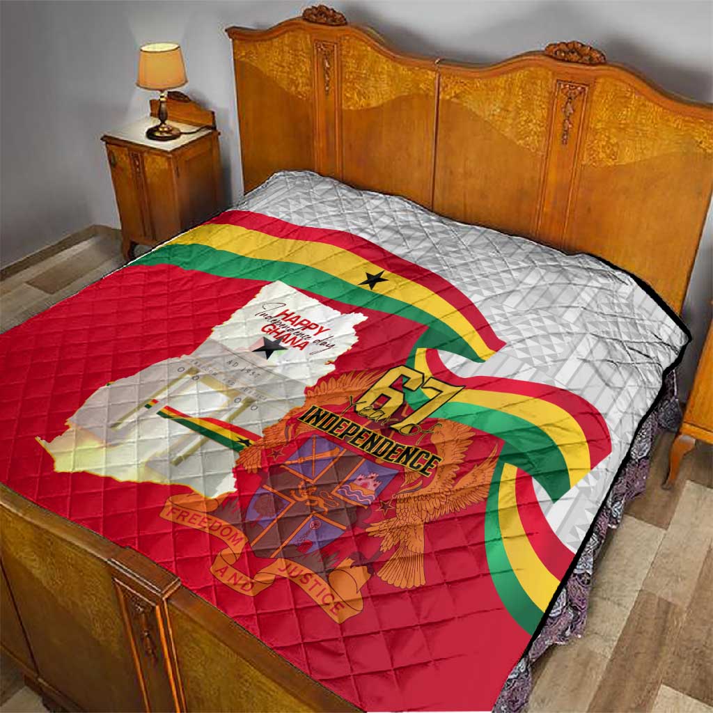 Ghana Independence Day Quilt Gana Map Happy 67 Years Anniversary LT14