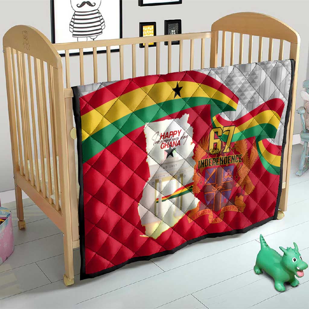 Ghana Independence Day Quilt Gana Map Happy 67 Years Anniversary LT14
