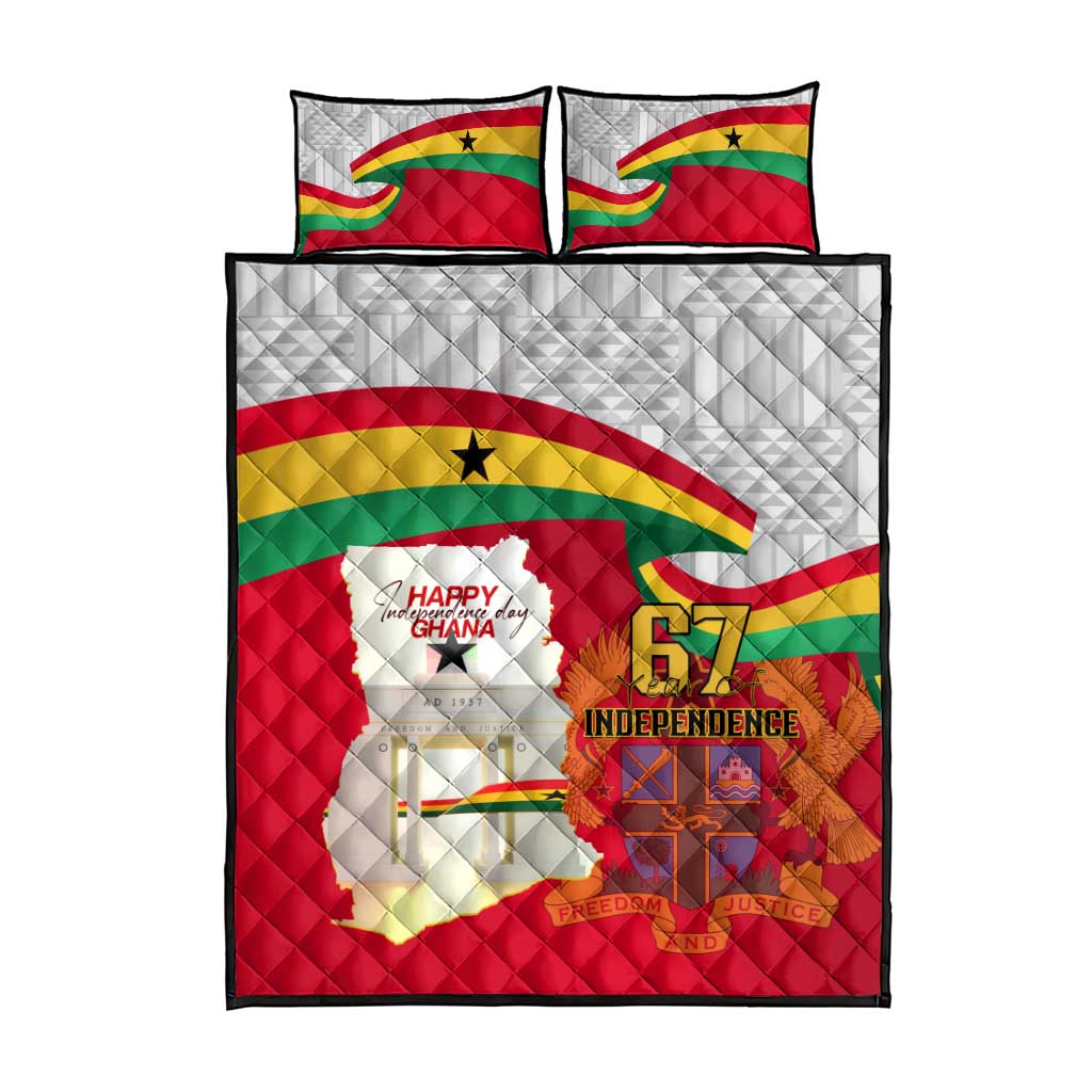 Ghana Independence Day Quilt Bed Set Gana Map Happy 67 Years Anniversary LT14