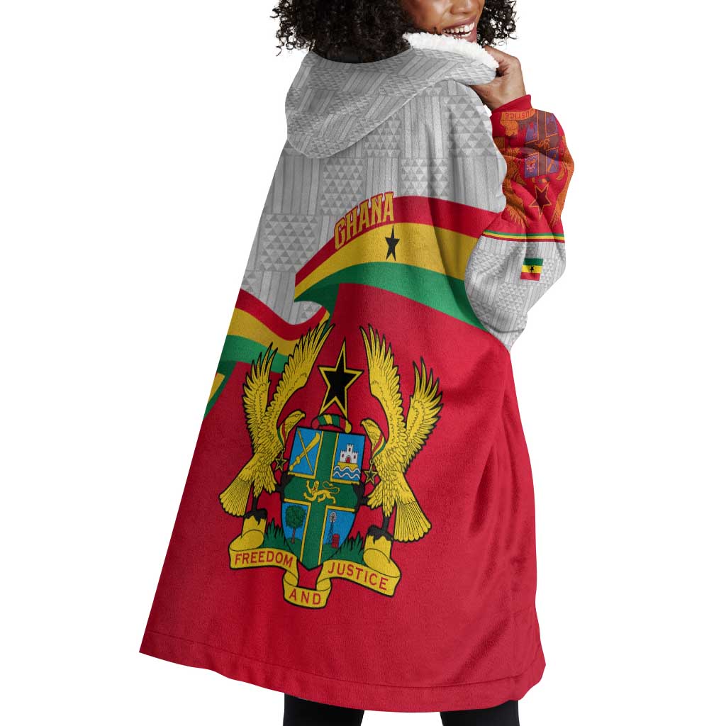 Ghana Independence Day Wearable Blanket Hoodie Gana Map Happy 67 Years Anniversary LT14