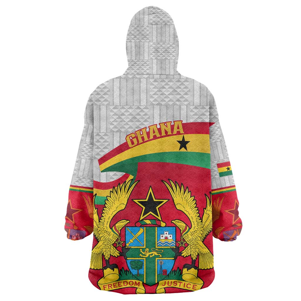 Ghana Independence Day Wearable Blanket Hoodie Gana Map Happy 67 Years Anniversary LT14