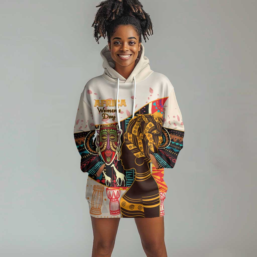 Africa International Women Day Hoodie Dress African Pattern LT14