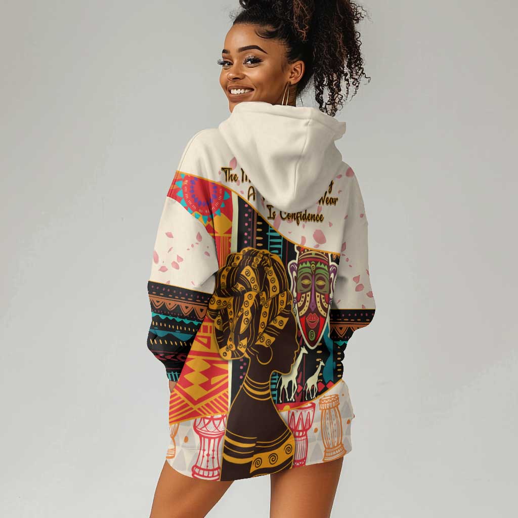 Africa International Women Day Hoodie Dress African Pattern LT14