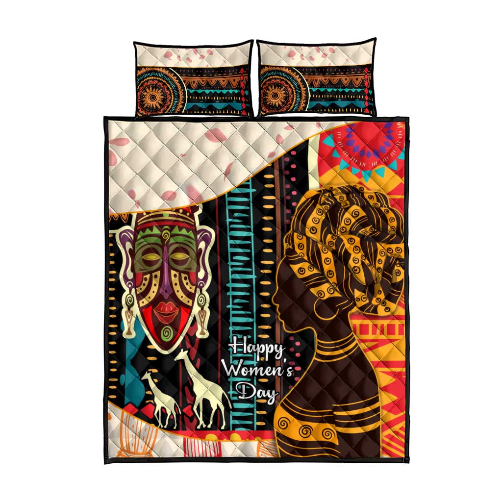 Africa International Women Day Quilt Bed Set African Pattern LT14