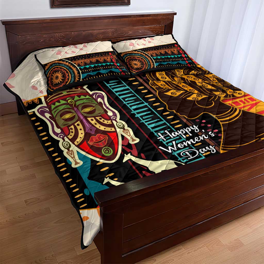 Africa International Women Day Quilt Bed Set African Pattern LT14