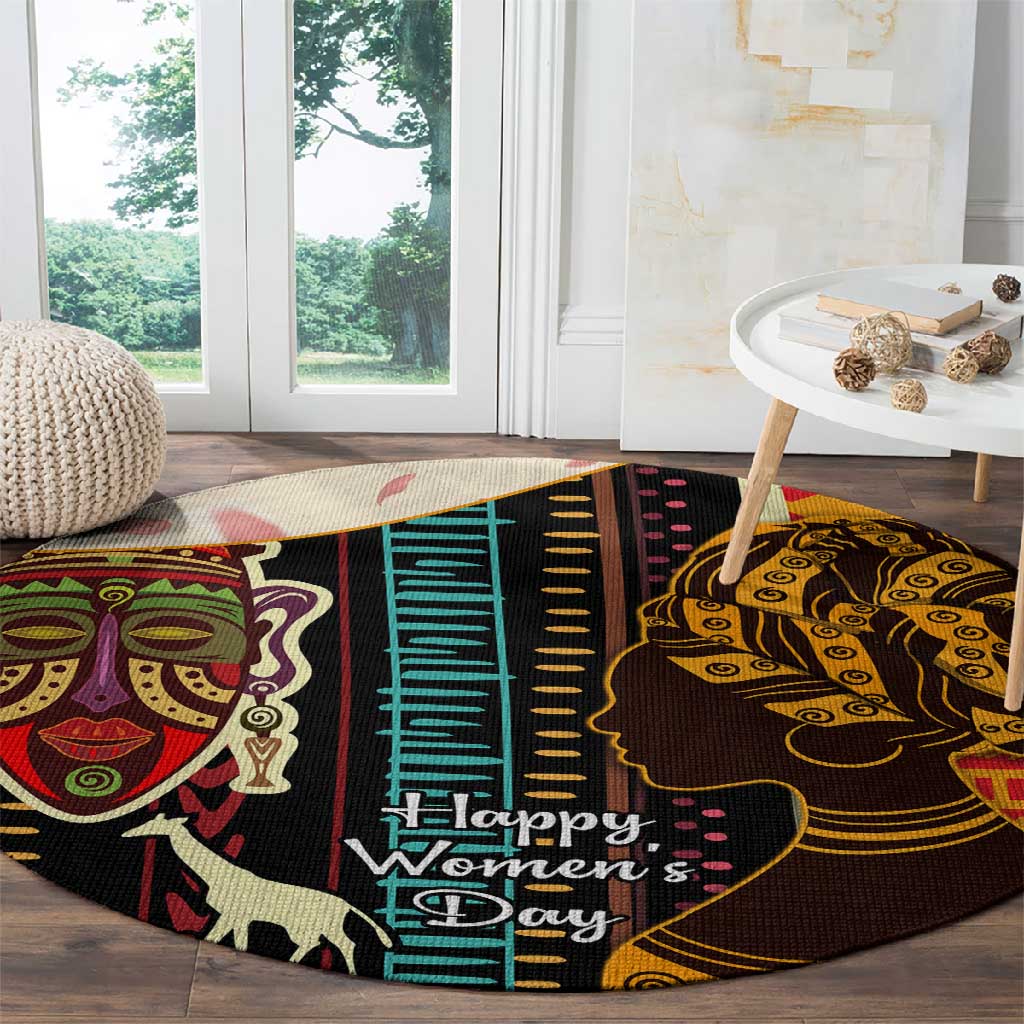 Africa International Women Day Round Carpet African Pattern LT14