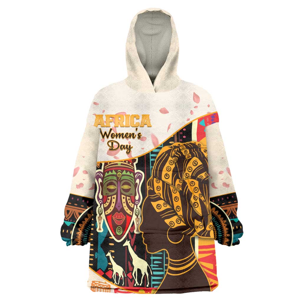 Africa International Women Day Wearable Blanket Hoodie African Pattern LT14