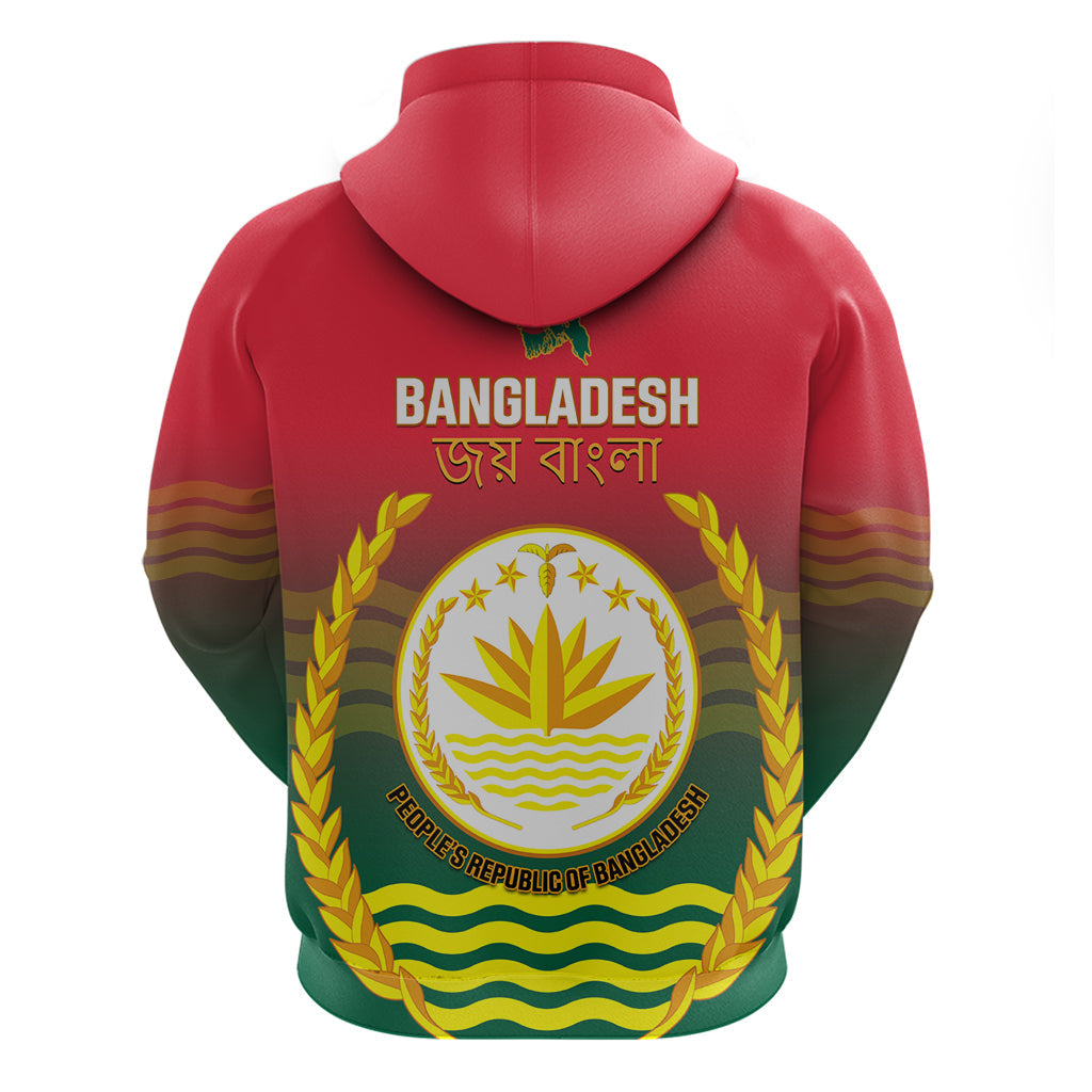 Bangladesh Independence Day Hoodie Royal Bengal Tiger With Coat Of Arms LT14