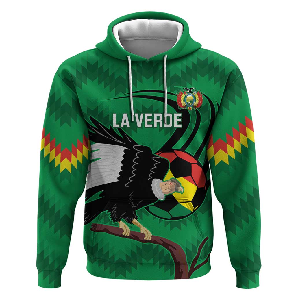 Custom Bolivia Football Hoodie Andean Condor Vamo La Verde LT14